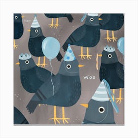 Pigeon Party Canvas Print