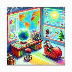 Super Kids Creativity:Santa'S Office 2 Canvas Print