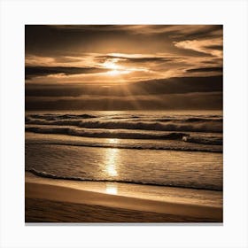 Sunset At The Beach 370 Canvas Print