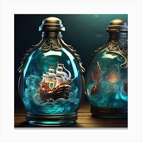 Ship In A Bottle Canvas Print