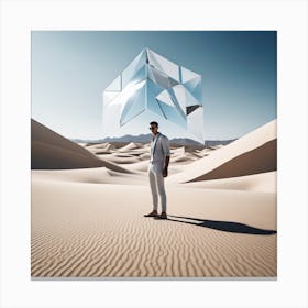 Man In The Desert 71 Canvas Print