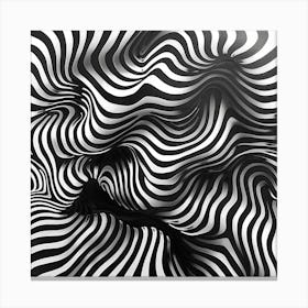 Abstract Wavy Lines Metal Print Canvas Print