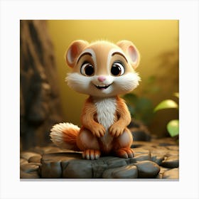 Cute Little Squirrel 3 Canvas Print
