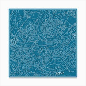 Berne Suisse city map blueprint design Stampe su tela