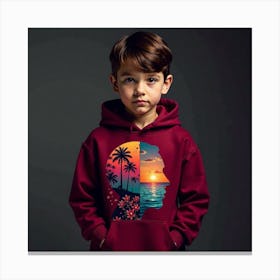 Sunset Hoodie Canvas Print