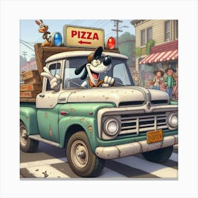 Pizza Truck 1 Canvas Print