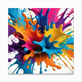 Colorful Paint Splash 2 Canvas Print