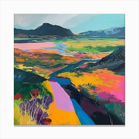 Colourful Abstract Thingvellir National Park Iceland 3 Canvas Print