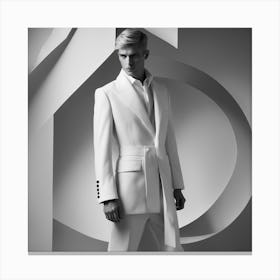 , Jean Paul Gabriel Couture Autumn Winter, Men, 201415blackandwhitemoonneck, In The Style Of Amy Jud (3) Canvas Print