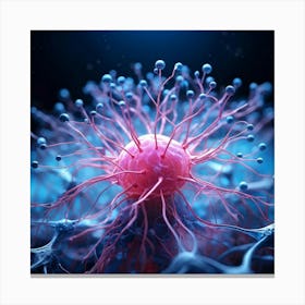 A Head Like 3d Render Nucleoli Luminescing In An Intricate Network Of Neural Connections Depicts A (4) Canvas Print