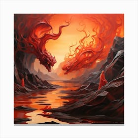 Lava Serpents Canvas Print