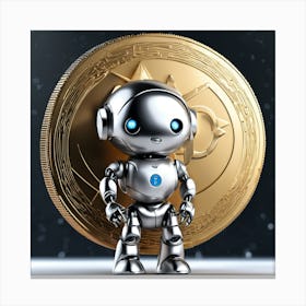 Crypto.com Meme Robot Canvas Print