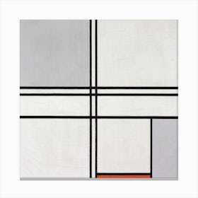Composition No. 1, Gray-Red (1935), Piet Mondrian Canvas Print