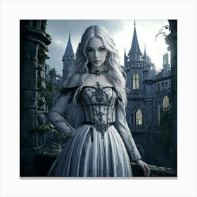 Firefly Sinister Gothic Woman In Mysterious Castle 13906 (2) Canvas Print