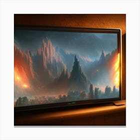 Tv Screen 3 Canvas Print