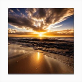 Sunset On The Beach 779 Canvas Print