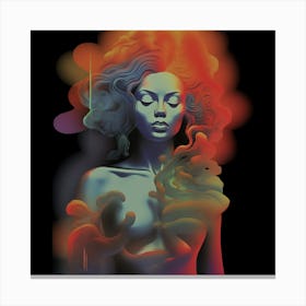 Woman, Psychedelia, Artwork Print, "Nature Lover" Canvas Print