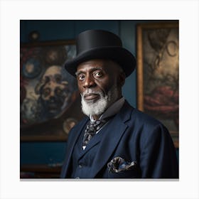 Portrait Of A Black Man Canvas Print