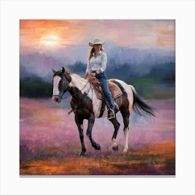 Cowgirl 4 30x30in 9000x9000px 39 Canvas Print