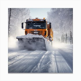 Snow Plow Canvas Print