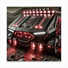 Mars Dominion Transit Rover Led Lighting Canvas Print