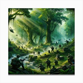 Jungle Warfare 1 Canvas Print