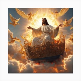 Jesus In The Clouds Canvas Print