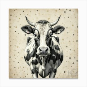 Cow With Horns 6 Canvas Print