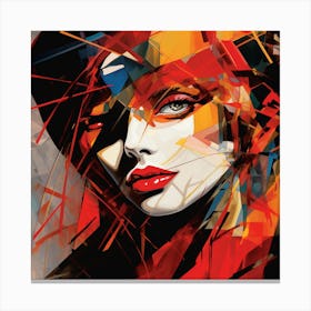 Abstract Portrait Of A Woman 11 Canvas Print