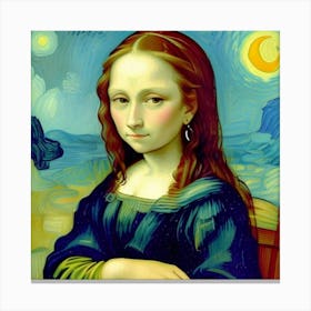 Classic Beauty Reimagined The Young Mona Lisa Canvas Print