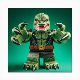 Killer Croc from Batman in Lego style 2 Canvas Print