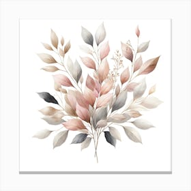 Watercolor Leaves Canvas Print