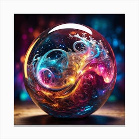 Yin Yang Crystal Ball Canvas Print