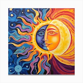 Sun And Moon 1 Canvas Print