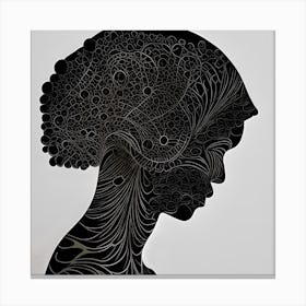 Silhouette Profile Canvas Print