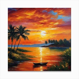 Sunset Painting 10 Canvas Print