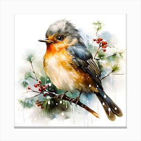 Plumed Poets Bird In Verse Canvas Print