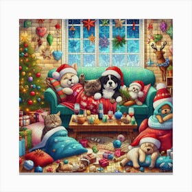 Christmas At Home Canvas Print