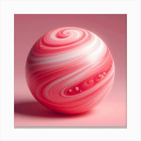 Pink Marble Sphere Canvas Print