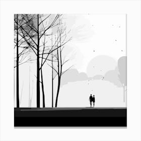 Couple In Park 1 Exp 1 Canvas Print