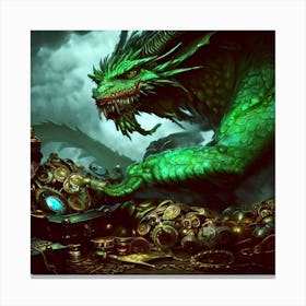 Green Dragon Canvas Print