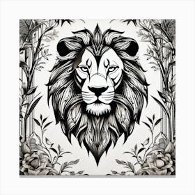 Lion Head 12 Canvas Print