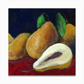 Pears - painting still life food kitchen square Anton Maliar Canvas Print