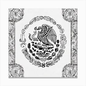 Mexico Coat Of Arms Canvas Print