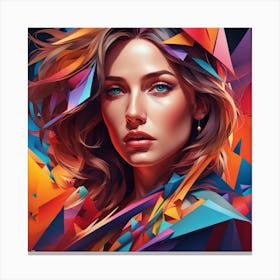 Abstract Painting of Womans Face Canvas Print