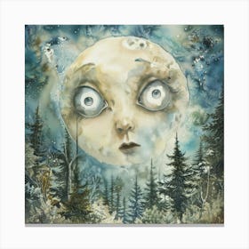 Moon In The Forest 1 Canvas Print