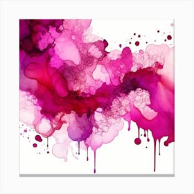 Pink Watercolor Painting Canvas Print