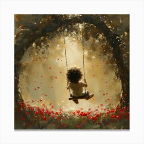Child On A Swing Canvas Print