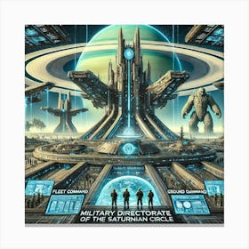 A Highly Detailed Science Fiction Illustration Sho 4 Canvas Print