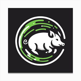 Pig Logo 9 Canvas Print